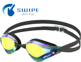 【8月11日2時まで 最大3％OFFクーポン＆P最大10倍】 ビュー VIEW スイミング ブレードオルカ BladeORCA メンズ レディース SWIPE レーシング クリアフレーム スイミングゴーグル ミラーモデル くもり止め UVカット V230SAMC SKOR