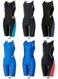 【8月4日20時から 最大3％OFFクーポン＆P最大10倍】 スピード Speedo スイミング フレックスシグマカイセミオープンバックニースキン レディース 競泳水着 FINA スイムウェア WA承認 レッグ丈 撥水 部活 クラブ 練習 大会 トレーニング SCW12302F