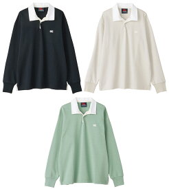 【5月30日限定 P最大10倍】 カンタベリー　canterbury ソリッド カラー ラグビー ジャージ SOLID COLOR RUGBY JERSEY メンズ レディース トップス シャツ ポロシャツ 長袖 襟 日常生活 RA44131