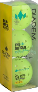 【10月30日 P最大10倍】 ダイアデム DIADEM ダイアデム DIADEM オフィシャル ピックルボール ボール THE OFFICIAL PICKLEBALL BALL 3個入 黄 USAPA認定 屋外用 TPB001