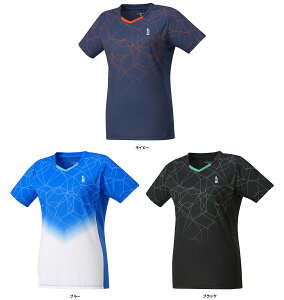 【10月30日 P最大10倍】 ゴーセン GOSEN テニス レディースゲームシャツ 半袖ゲームシャツ 半袖Tシャツ ショートスリーブ 部活 チーム クラブ 吸汗速乾 日本ソフトテニス連盟 日本バドミントン