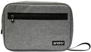 【10月30日 P最大10倍】 アンドロ andro 卓球 アンドロエスキューケース2 ANDRO SQ CASE II ラケットケース ラケットバッグ ポーチ 収納袋 部活 練習 試合 大会 新入部員 グレー×ブラック 412058