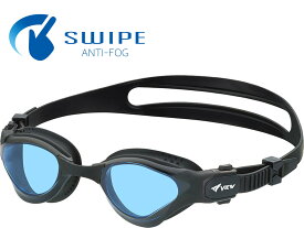 【8月11日2時まで 最大3％OFFクーポン＆P最大10倍】 ビュー VIEW スイミング DELFINA SWIPE トライアスロン レーシング クッション付 スイミングゴーグル メンズ レディース 長時間 部活 クラブ サークル 安定 UVカット V2000SA BLBK