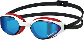スワンズ SWANS スイミング レーシングクッション付き スイミングゴーグル ミラータイプ SR-81MPAF ゴーグル 水泳 スイミング スイマー 水中メガネ くもり止めレンズ 日本製 SR81MPAF SMBL