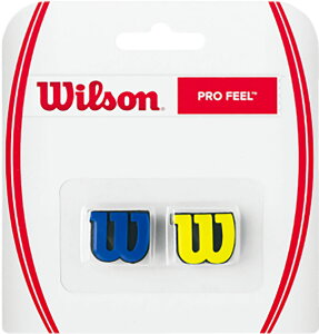 【10月30日 P最大10倍】 ウイルソン Wilson テニス プロ・フィール ダンプナー 2個入り ブルー イエロー PRO FEEL テニスラケット用振動止め 衝撃吸収 振動吸収 ラケットアクセサリー 部活 練習 試