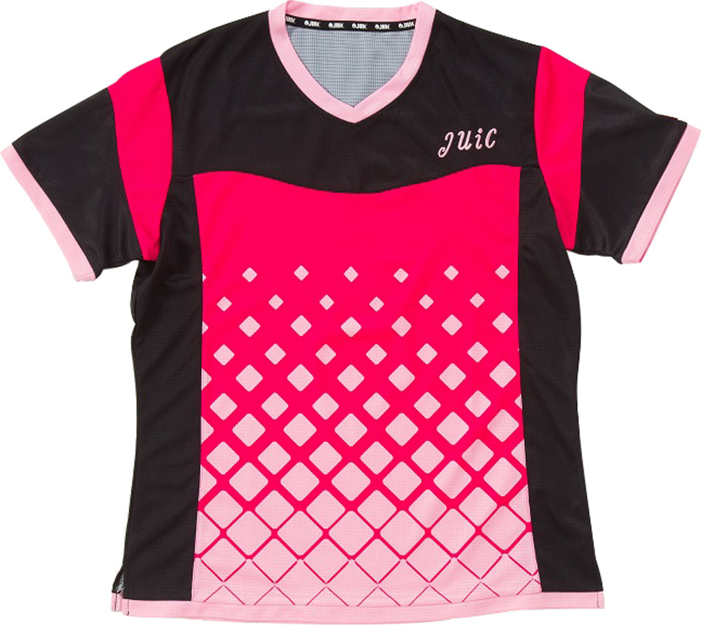 全国一律送料無料 JUIC ジュイック 国内送料無料 卓球 ゲームシャツ パンツ ピンク ジュイック卓球サーフα 卓球用ウェア5569PI レディース