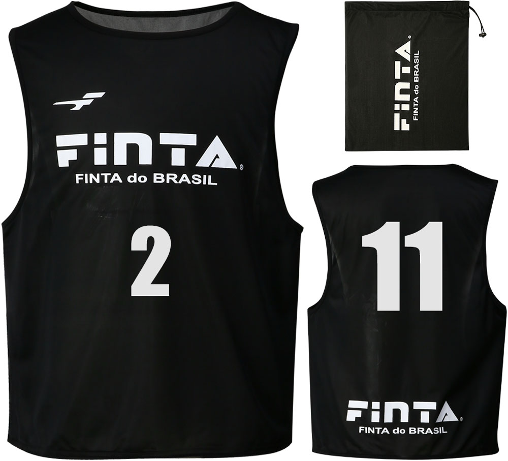 おトク FINTA フィンタ サッカー ついに再販開始 ゲームシャツ パンツ 10枚 ブラック FT65130500 フィンタサッカービブス
