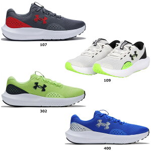 【10月30日 P最大10倍】 アンダーアーマー UNDER ARMOUR 陸上・ランニング UAチャージド サージ4 メンズ シューズ 靴 ジョギング トレーニング マラソン ウォーキング 軽量 メッシュ 通気性 クッシ