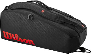�y5��18�� �ő�4��OFF�N�[�|����P�ő�10�{�z �E�C���\�� Wilson �e�j�X CLASH V3 6PK RACQUET BAG BLACK/INFRARED WR80381010