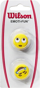 【10月30日 P最大10倍】 ウイルソン Wilson テニス ダンプナー EYE ROLL/CRYING LAUGHING DANPENER 2個入り イエロー テニスラケット用振動止め 衝撃吸収 振動吸収 ラケットアクセサリー 部活 練習 試合 WR84