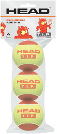 【マラソン期間中 最大4％OFFクーポン＆P最大10倍】 HEAD ヘッド テニス ジュニア用テニスボール HEAD T．I．P RED 3球入り 5～8歳向け STAGE3 578113