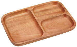 【10月24日20時から 最大4%OFFクーポン&P最大10倍】 キャプテンスタッグ CAPTAIN STAG アウトドア ウッドブレス 角型仕切りプレート3 キャンプ 皿 BBQ バーベキュー 木 食器 UP2609