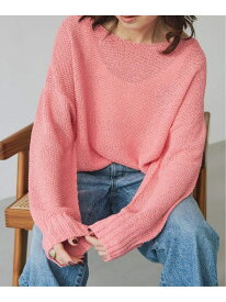 《WEB限定カラー有り / 追加》ペーパーヤーン2WAYルーズプルオーバー Spick & Span スピックアンドスパン トップス ニット ベージュ ブラック ピンク ネイビー【送料無料】[Rakuten Fashion]