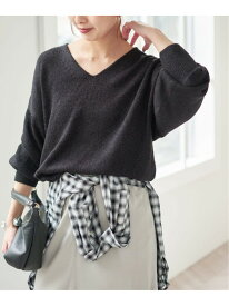 レーヨンペーパーヤーンVネックプルオーバー Spick & Span スピックアンドスパン トップス ニット ベージュ ブラック グリーン【送料無料】[Rakuten Fashion]