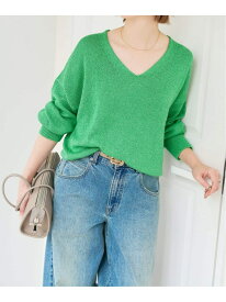 《予約》レーヨンペーパーヤーンVネックプルオーバー Spick & Span スピックアンドスパン トップス ニット ベージュ ブラック グリーン【先行予約】*【送料無料】[Rakuten Fashion]