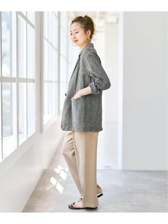 楽天市場】【SALE／30%OFF】《手洗い可》エアリーリネン1Bジャケット 