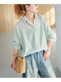 《新色有り / 追加予約》ガーメントダイカシュクールシャツ Spick & Span スピックアンドスパン トップス シャツ・ブラウス ブラック ベージュ ピンク グリーン【先行予約】*【送料無料】[Rakuten Fashion]