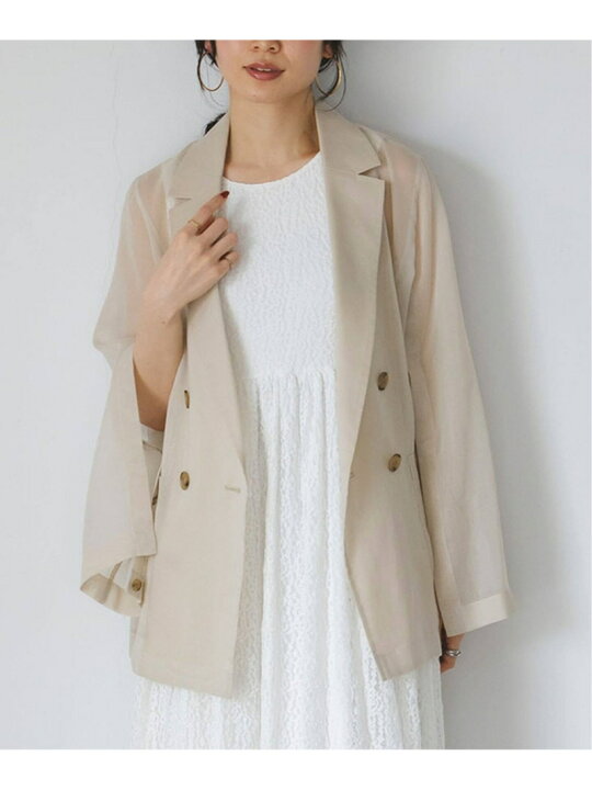 楽天市場】《追加》スリットスリーブシアージャケット NOBLE ノーブル  