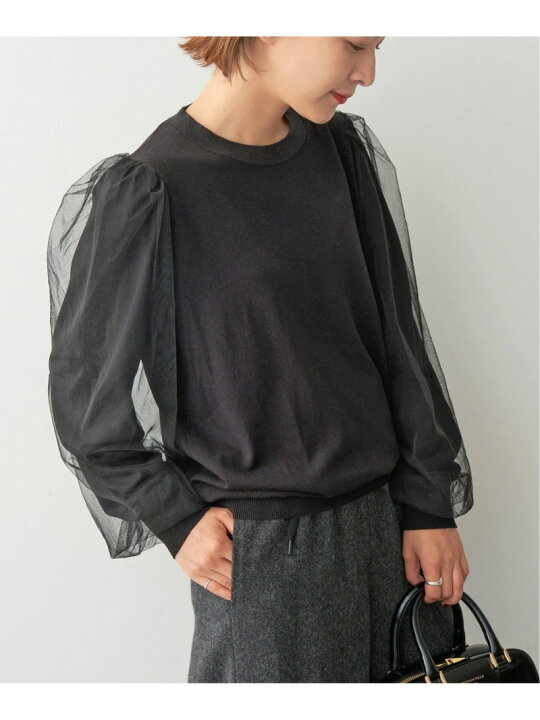 楽天市場】チュールスリーブニットプルオーバー Spick & Span スピック  