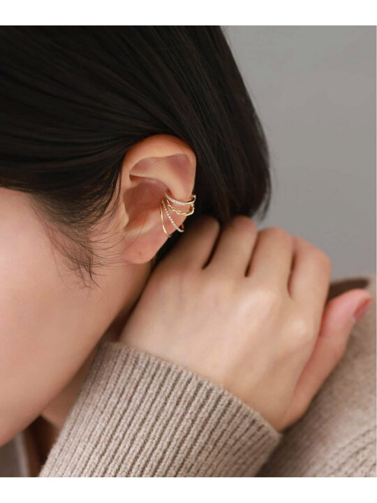 楽天市場】ダイヤダブルイヤーカフ K10(片耳) Lilas スピックアンド 