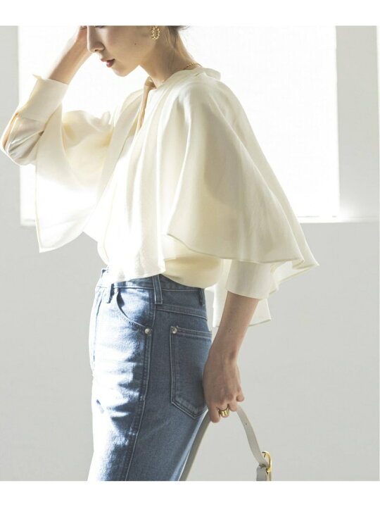楽天市場】【SALE／30%OFF】シルキークロスケープブラウス NOBLE 