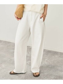 《予約》ライトコットンバレルレッグパンツ Spick & Span スピックアンドスパン パンツ その他のパンツ ブラック ホワイト【先行予約】*【送料無料】[Rakuten Fashion]