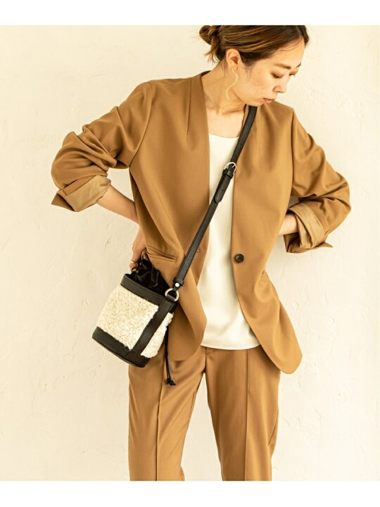 楽天市場】【SALE／50%OFF】T/Rストレッチノーカラージャケット NOBLE 