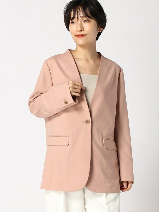 楽天市場】【SALE／50%OFF】T/Rストレッチノーカラージャケット NOBLE 