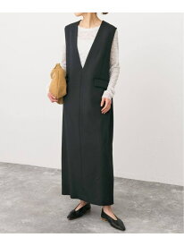 《WEB限定 / 追加》ダブルクロスVネックワンピース Spick & Span スピックアンドスパン ワンピース・ドレス ワンピース ベージュ ブラック【送料無料】[Rakuten Fashion]