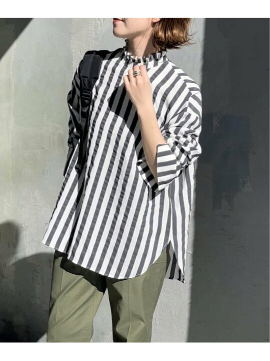 楽天市場】≪WEB限定追加≫フリルカラーストライプシャツ Spick & Span 