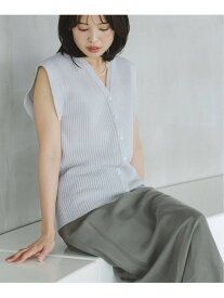 【SALE／30%OFF】【洗える】スポンジリブシアーニットベスト NOBLE ノーブル トップス ニット ベージュ ピンク グレー【RBA_E】【送料無料】[Rakuten Fashion]