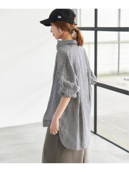 楽天市場】【SALE／30%OFF】ギンガムチェックHEMPローンルーズシャツ 