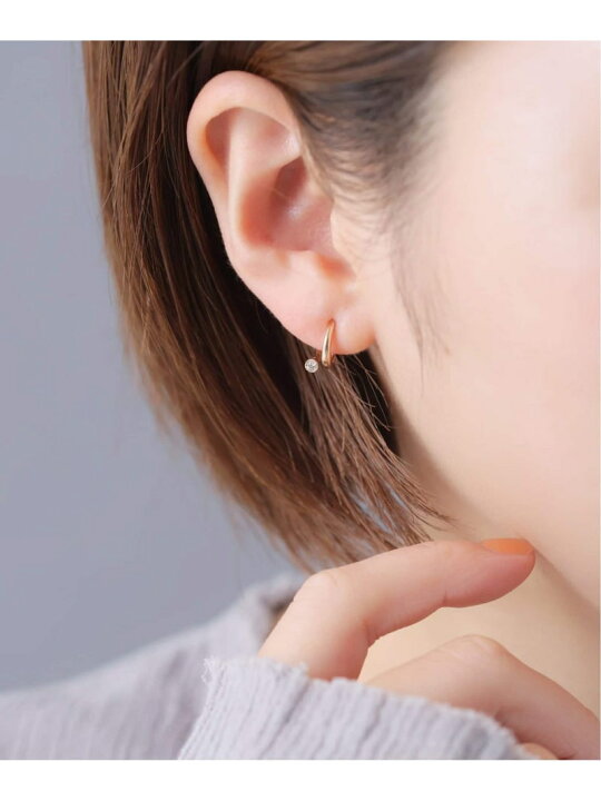 楽天市場】べゼルダイヤピアス K10(両耳) Lilas スピックアンドスパン 
