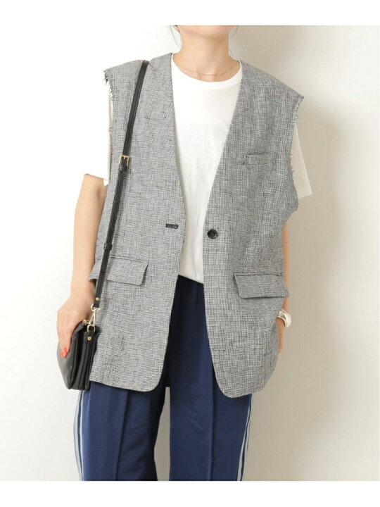 楽天市場】【SALE／30%OFF】リネンスリーブレスオーバージャケット 