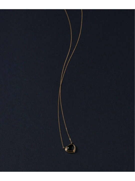 楽天市場】ハートカボションオニキス50cmネックレス K10 Lilas 
