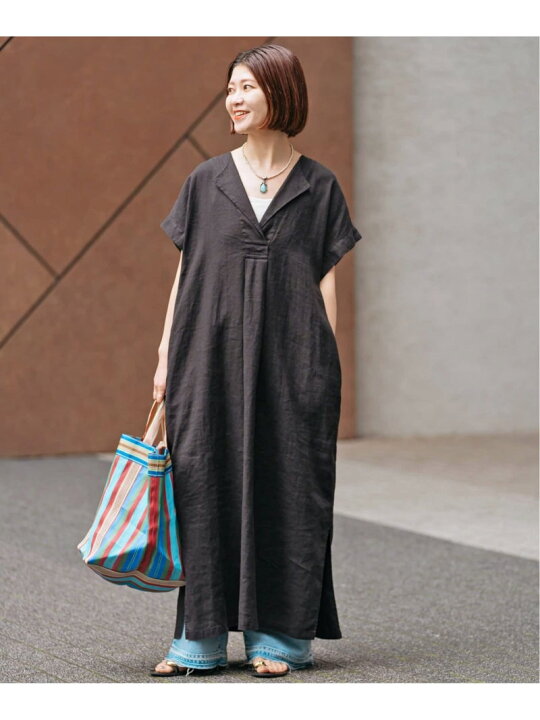 楽天市場】【SALE／30%OFF】リネンカフタンドレス Spick & Span 