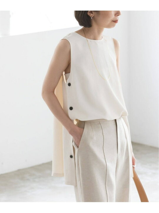 楽天市場】【SALE／30%OFF】サイドボタンノースリーブブラウス NOBLE 
