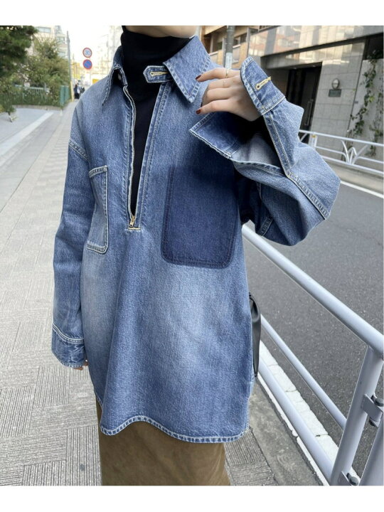 楽天市場】【SALE／30%OFF】51/2 HALFZIP_DENIM SHIRT Spick & Span 