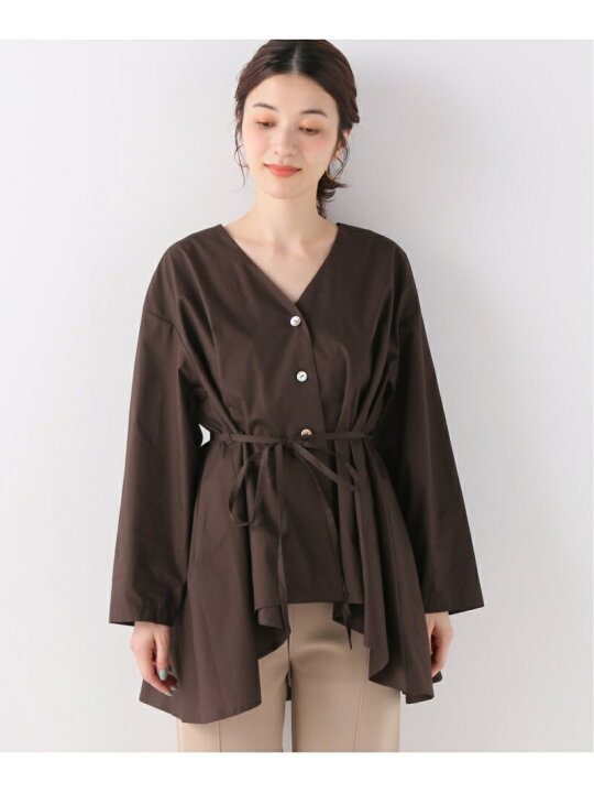 楽天市場】【SALE／50%OFF】MIDIUMISOLID ウエストリボンシャツ 