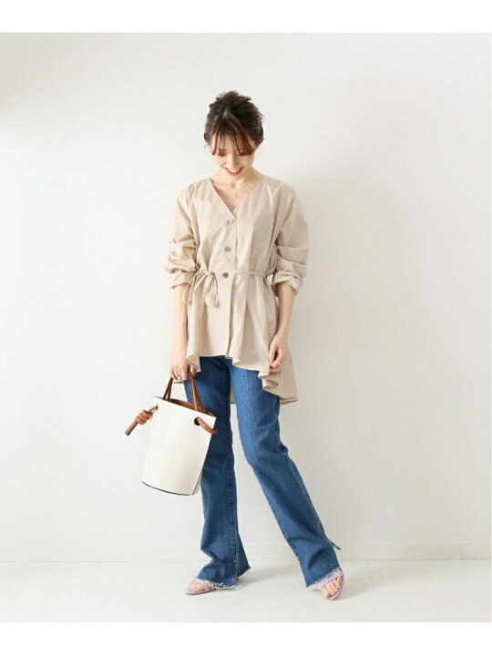 楽天市場】【SALE／50%OFF】MIDIUMISOLID ウエストリボンシャツ 