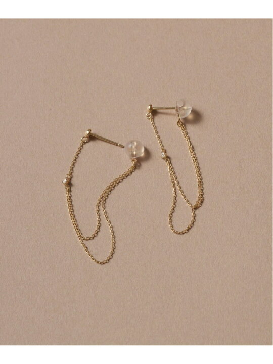 楽天市場】《予約》デュアルチェーンダイヤピアス K10(両耳) Lilas 