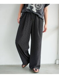 《WEB限定 / 追加2予約》フロッキードットイージーパンツ Spick & Span スピックアンドスパン パンツ その他のパンツ ブラック【先行予約】*【送料無料】[Rakuten Fashion]