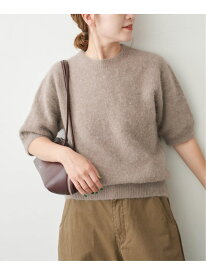《新色 / 追加予約》FOX/ALPACAハーフスリーブニット Spick & Span スピックアンドスパン トップス ニット ネイビー ブラウン グリーン【先行予約】*【送料無料】[Rakuten Fashion]