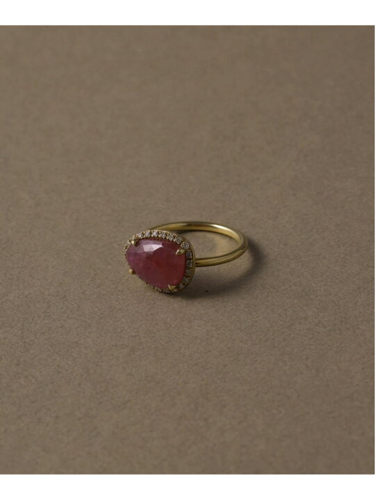 楽天市場】スライスルビーダイヤリングK10 Lilas スピックアンドスパン  