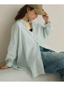 《ゆったりサイズ》追加予約 80リネンカシュクール ビッグシャツ Spick & Span スピックアンドスパン トップス シャツ・ブラウス ホワイト ネイビー ブルー ピンク ブラック グリーン パープル【先行予約】*【送料無料】[Rakuten Fashion]