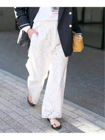 《予約》TICCA / ティッカ フラワーレースパンツ Spick & Span スピックアンドスパン パンツ その他のパンツ ホワイト グレー【先行予約】*【送料無料】[Rakuten Fashion]