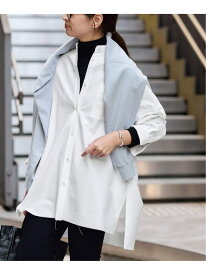 バンドカラーロングシャツ FRAMeWORK フレームワーク トップス シャツ・ブラウス ブラック ホワイト グレー【送料無料】[Rakuten Fashion]