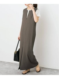 メランジIラインワンピース Spick & Span スピックアンドスパン ワンピース・ドレス ワンピース グレー ベージュ【送料無料】[Rakuten Fashion]