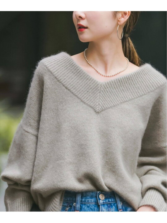 楽天市場】【SALE／30%OFF】《追加》YAK/ヤク ワイドVネックニット 3  