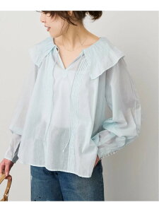 ne Quittez pas / �k�L�e�p �ʒ�Frill Collar Blouse* Spick & Span �X�s�b�N�A���h�X�p�� �g�b�v�X �V���c�E�u���E�X �u���b�N �u���[ �z���C�g�y���������z[Rakuten Fashion]